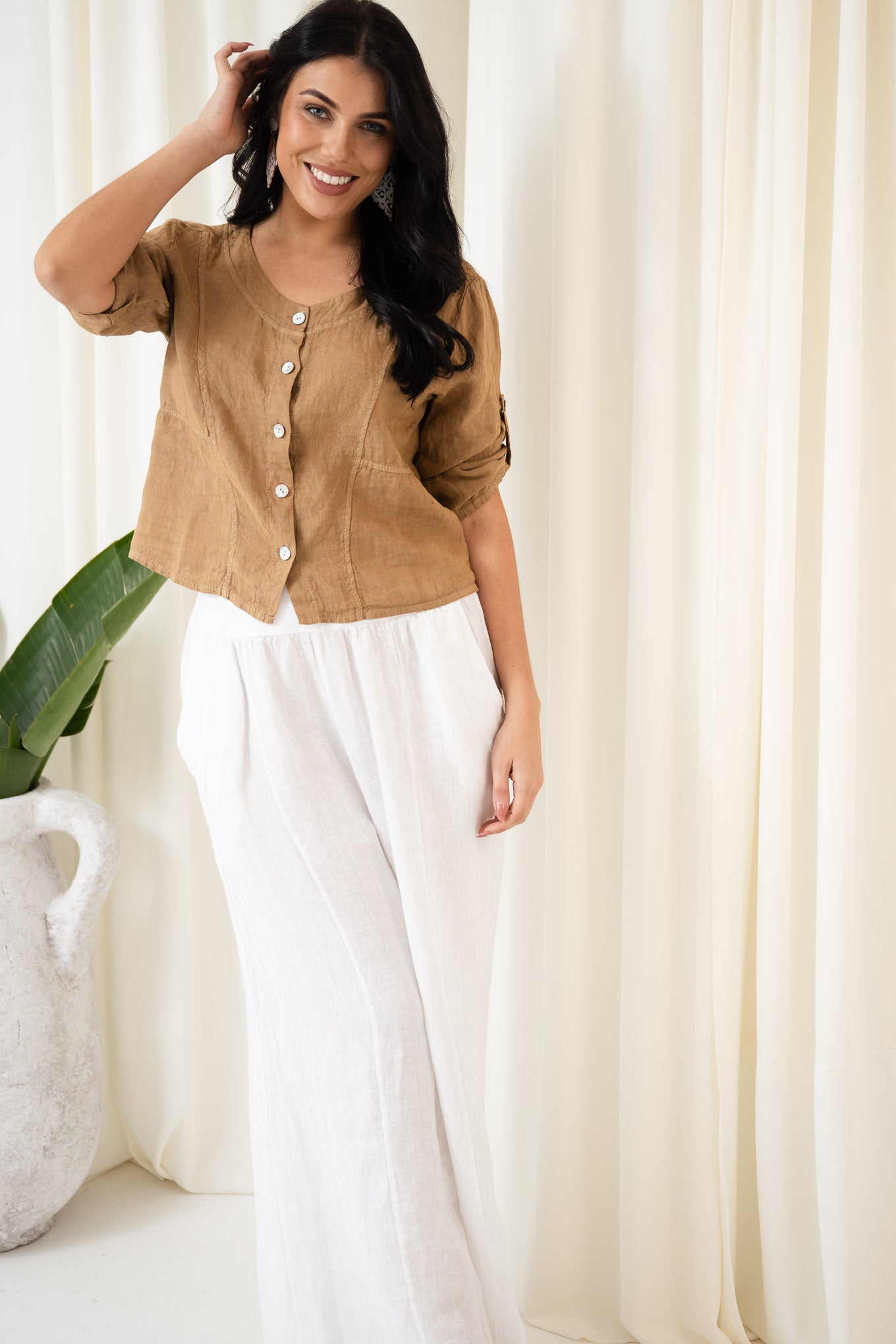 Alto Linen Shirt | Caramello