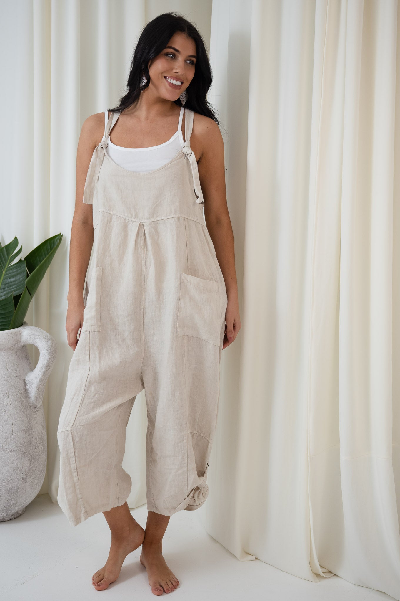 Jovie Baggy Jumpsuit | Beige