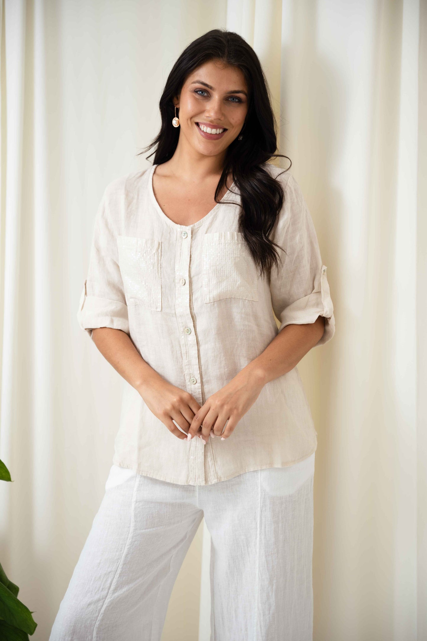 Margot Plain Top | Beige