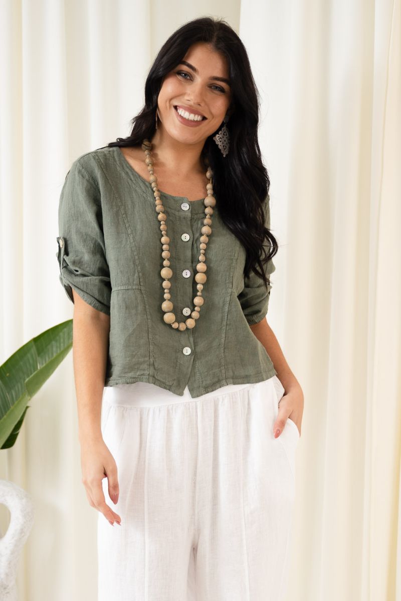 Alto Linen Shirt | Khaki