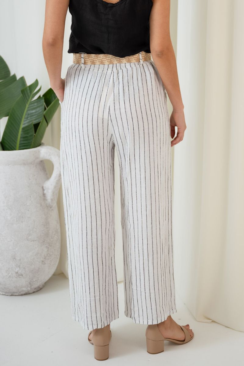 Salvatore Pants With Belt | White
