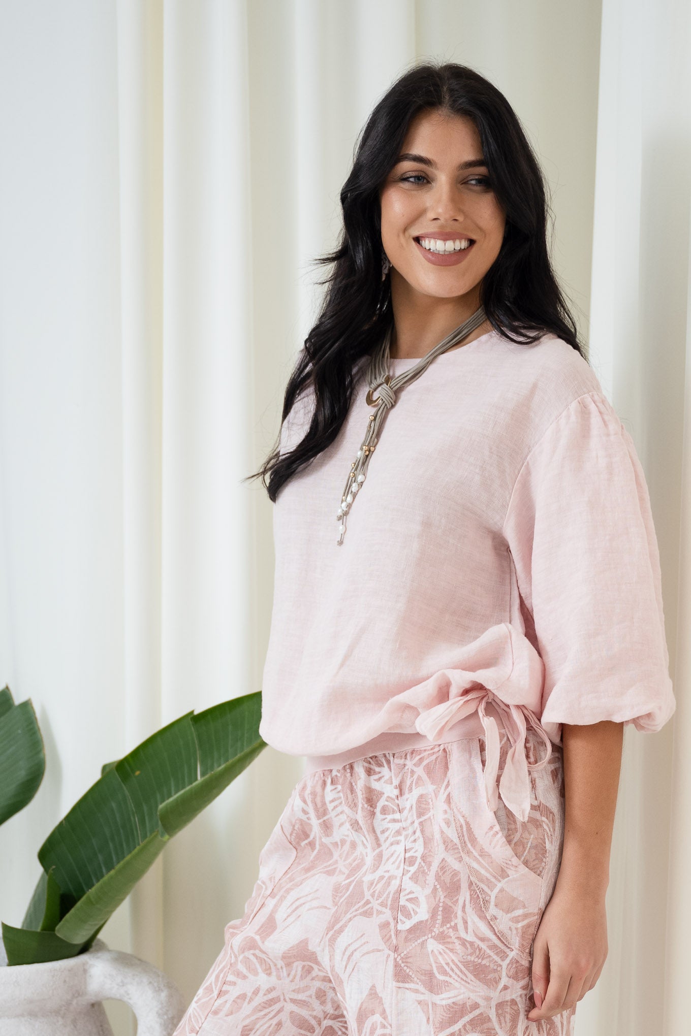 Patrice Puff Sleeve Top | Pink