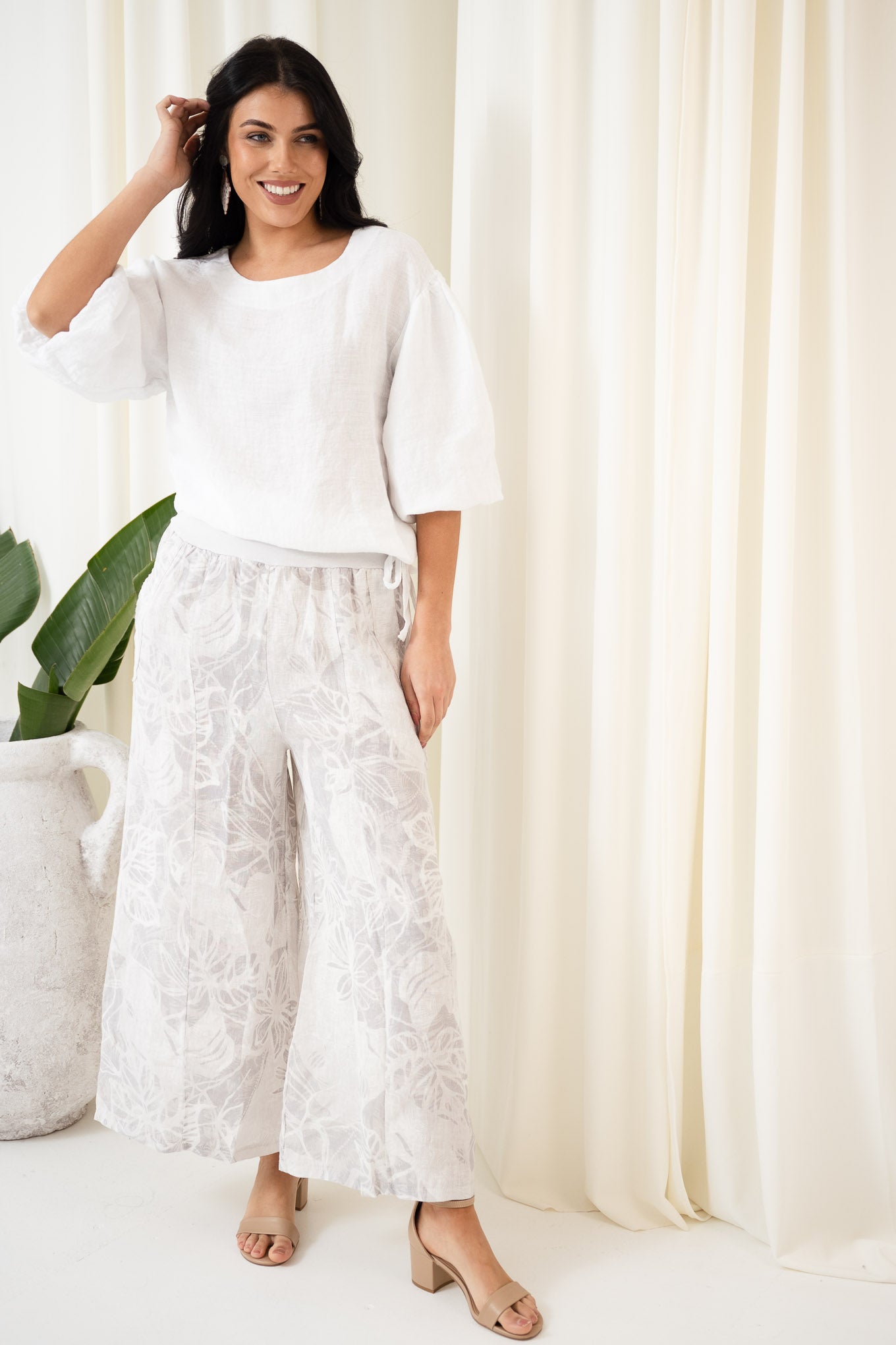 Patrice Puff Sleeve Top | White