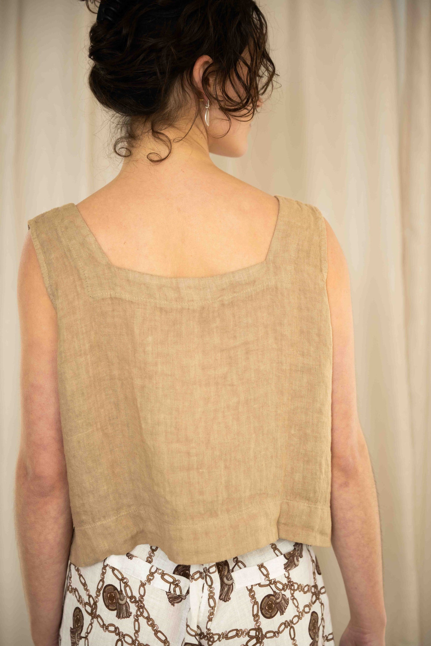 Surfers Square Crop Top | Camel