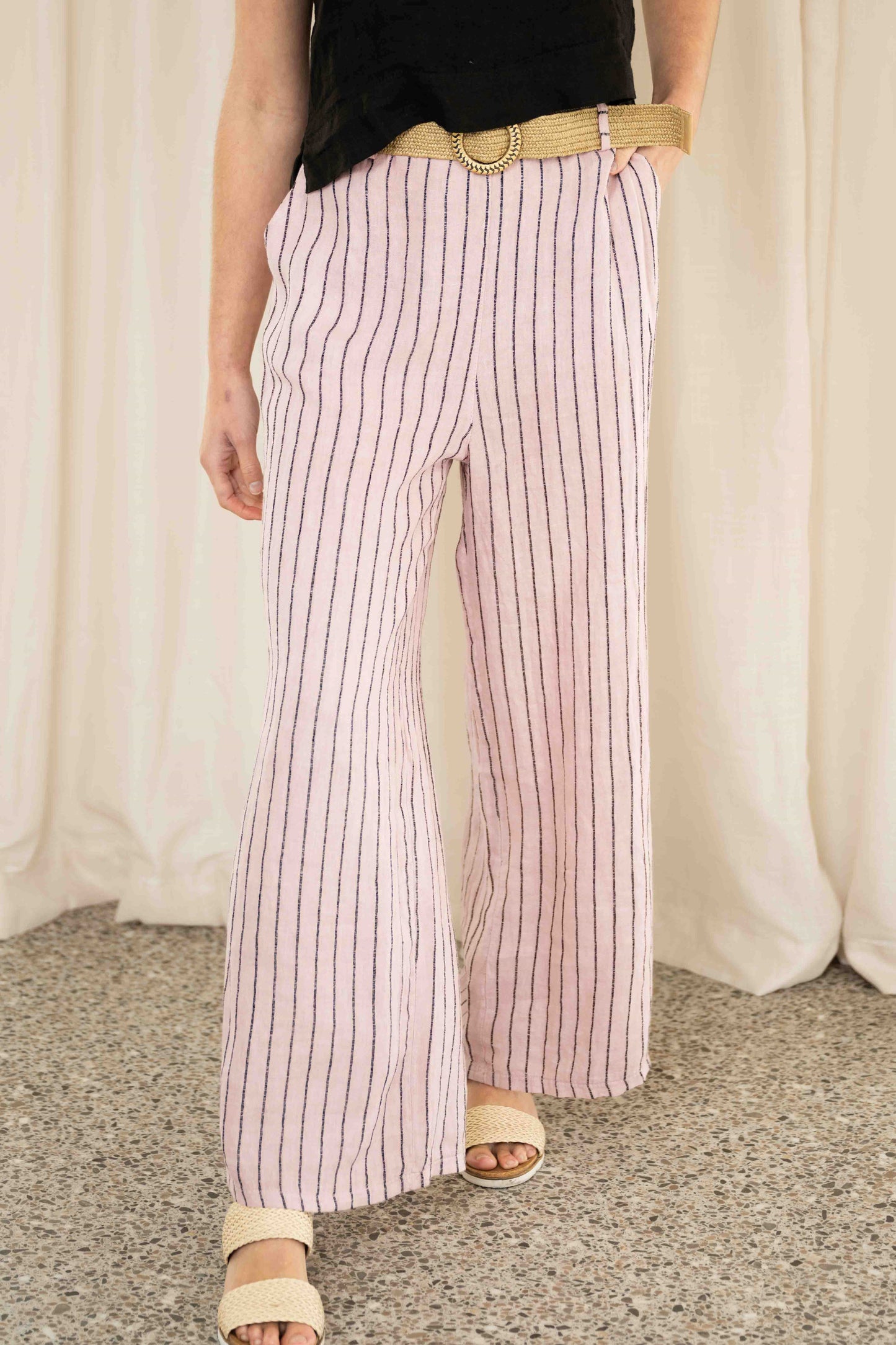 Salvatore Pants With Belt | Pink