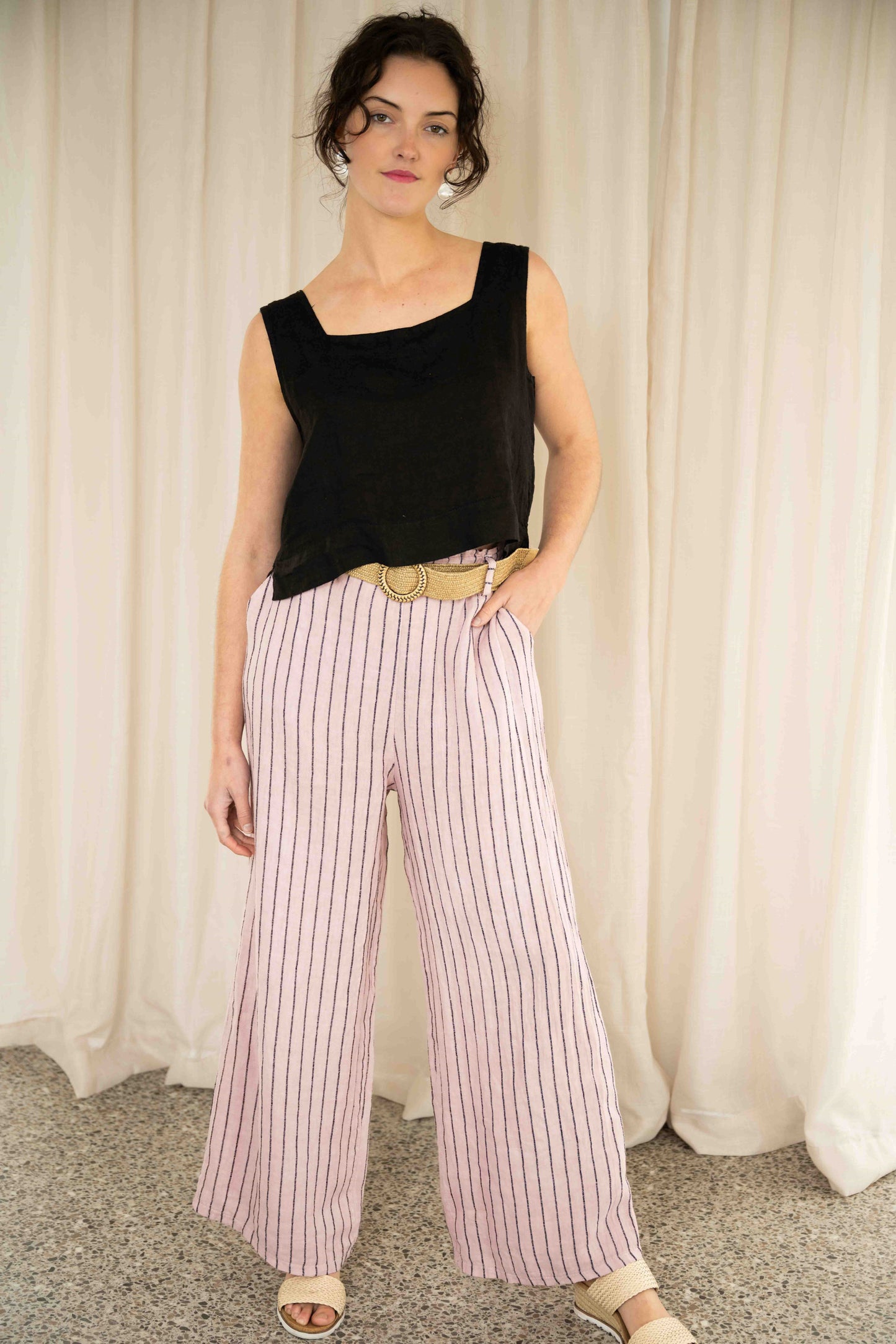Salvatore Pants With Belt | Pink