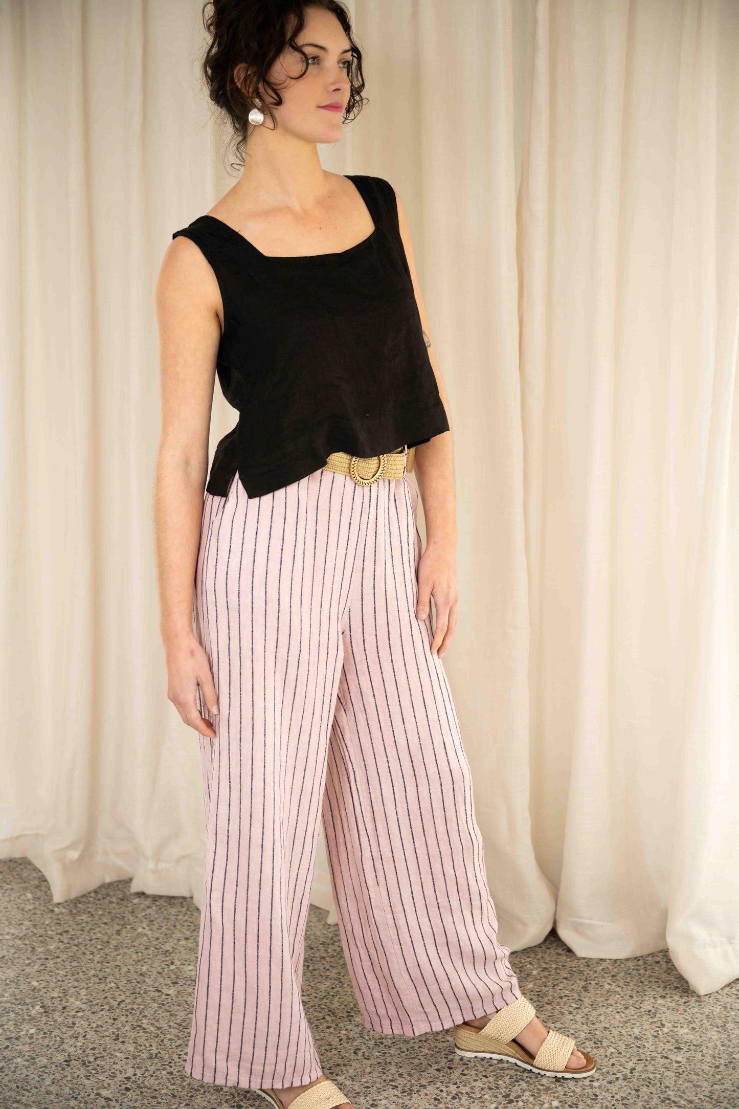 Salvatore Pants With Belt | Pink