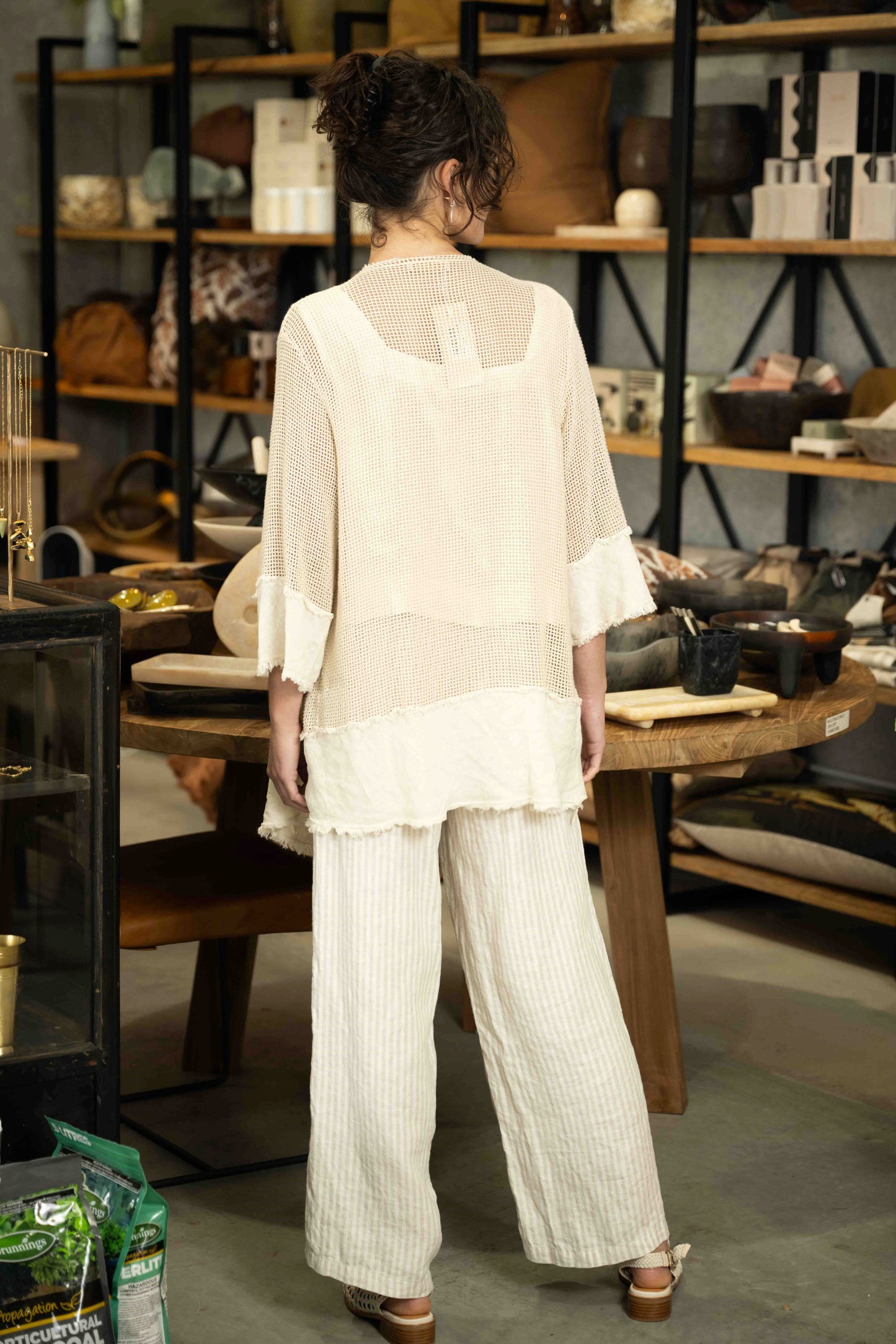 Valeria Short Mesh Jacket | Beige