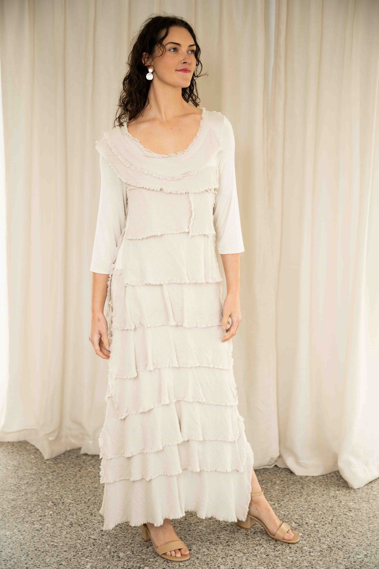 Rubi Layered Dress | Beige
