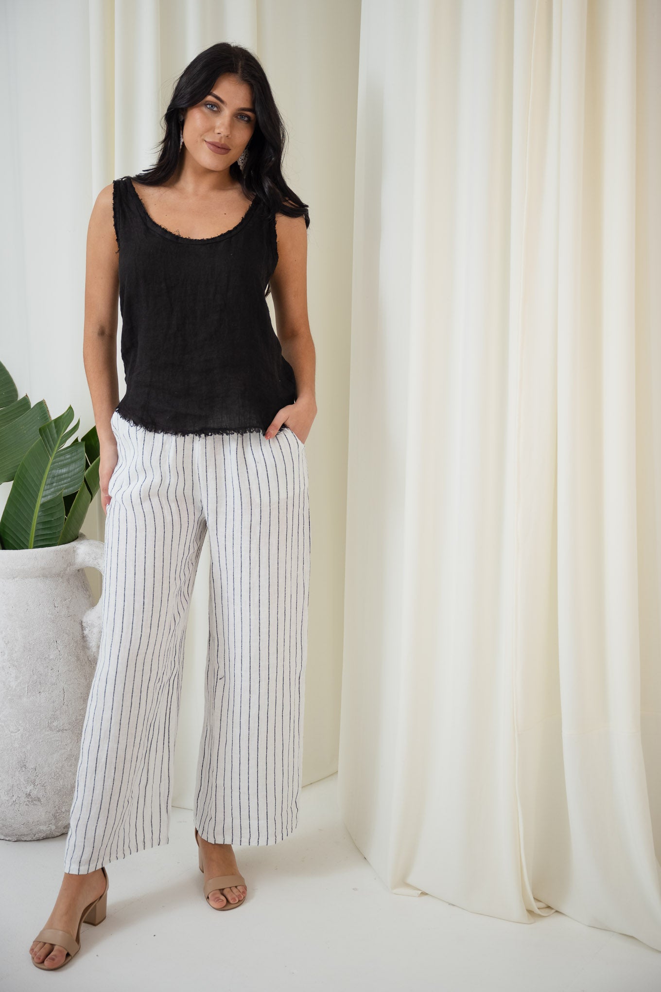 Raw Edge Cami | Black