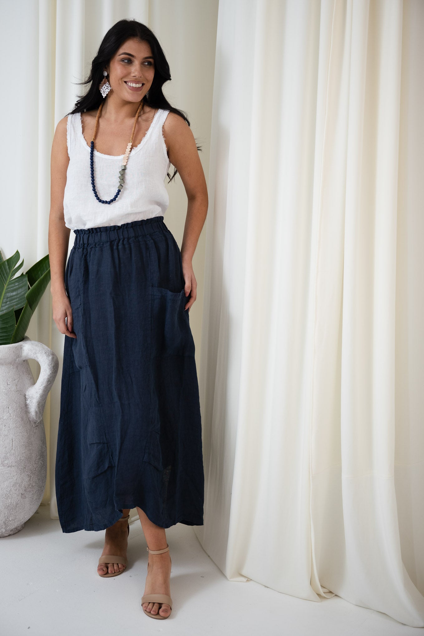 Raw Edge Cami | White