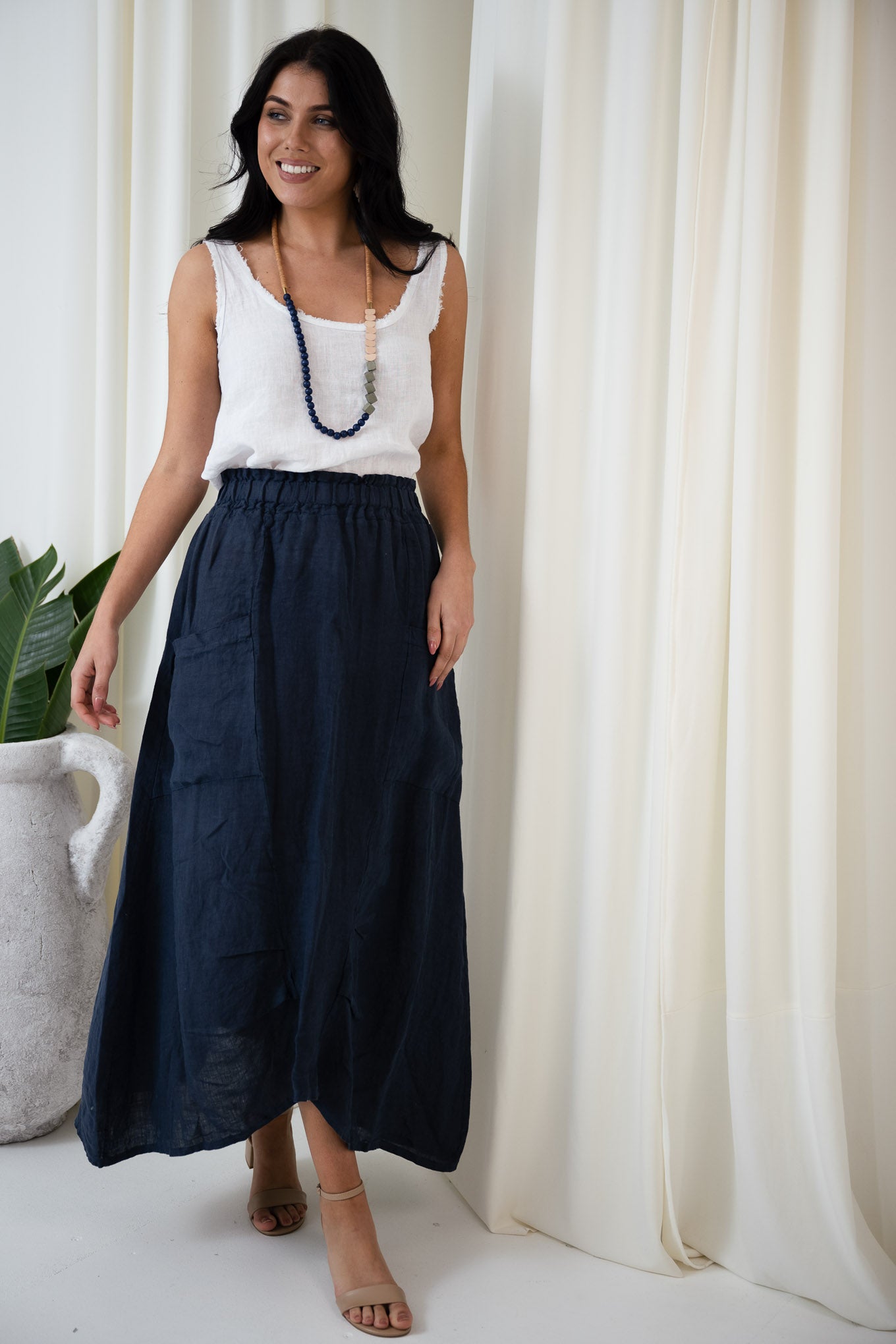 Raw Edge Cami | White
