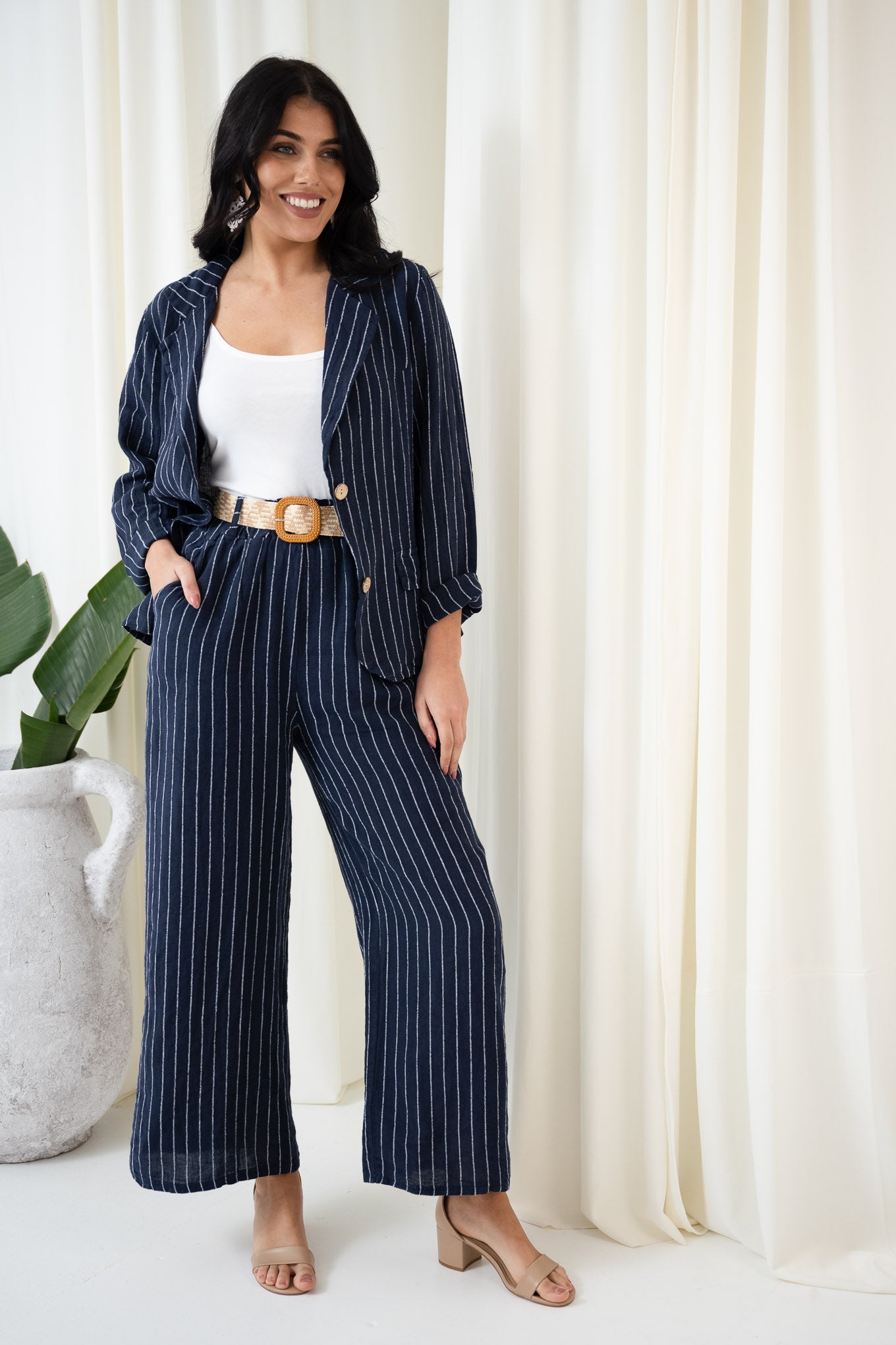Salvatore Pants With Belt | Navy