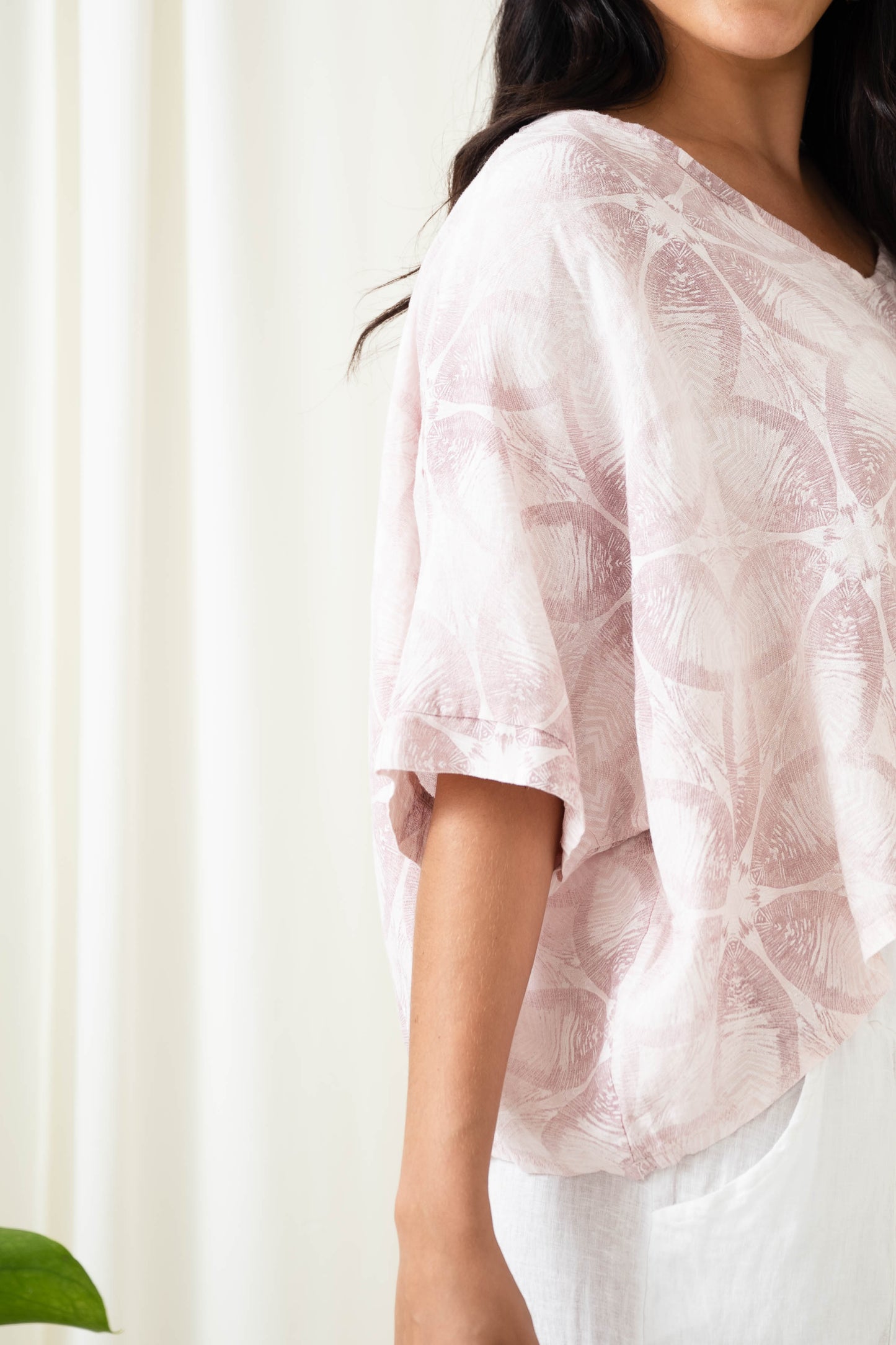 Vee Cropped Top | Pink