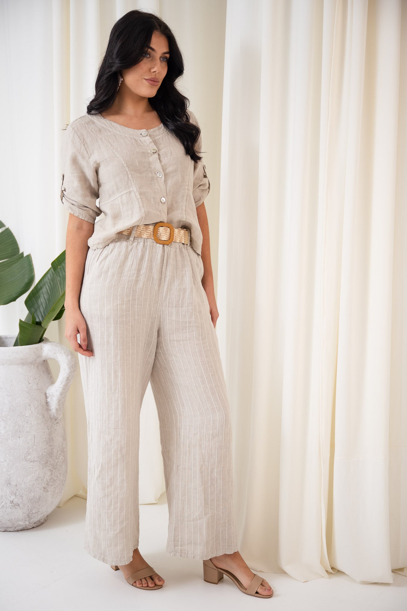 Salvatore Pants With Belt | Beige