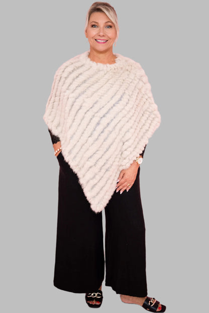 Rabbit Poncho | Beige
