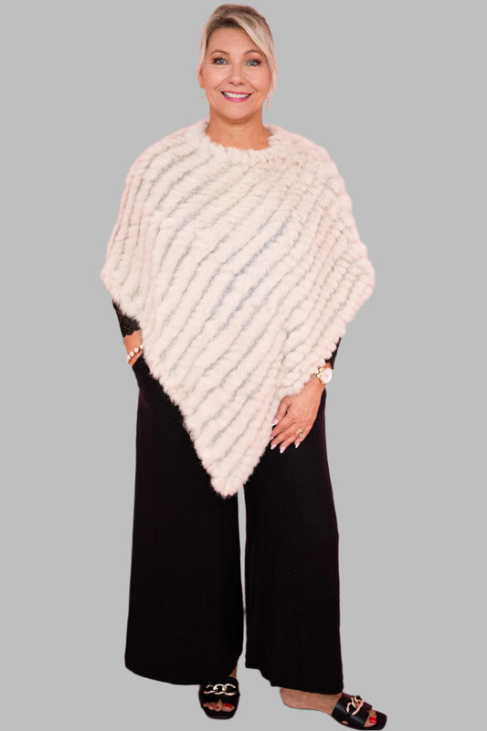 Rabbit Poncho | Beige