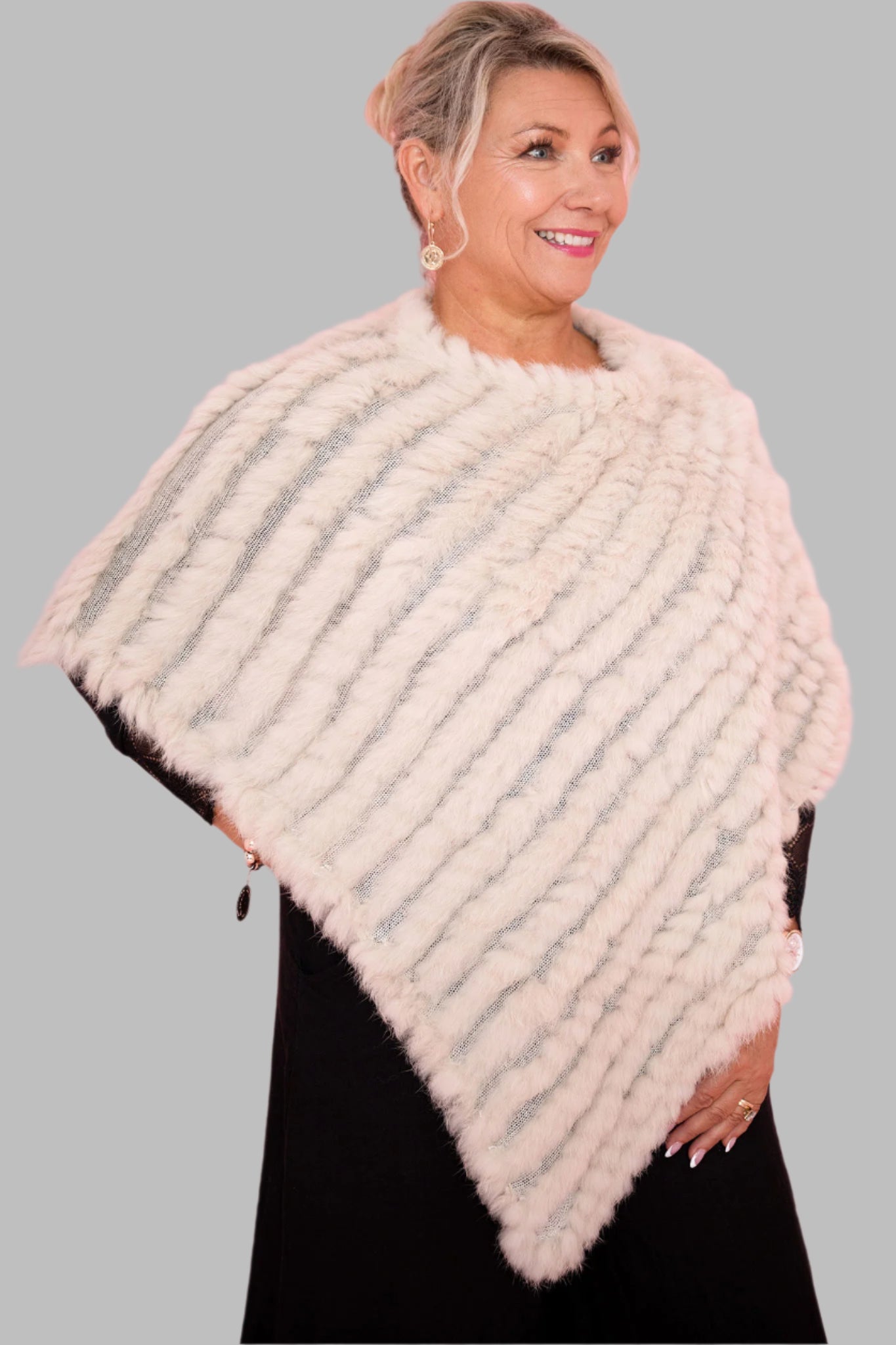 Rabbit Poncho | Beige