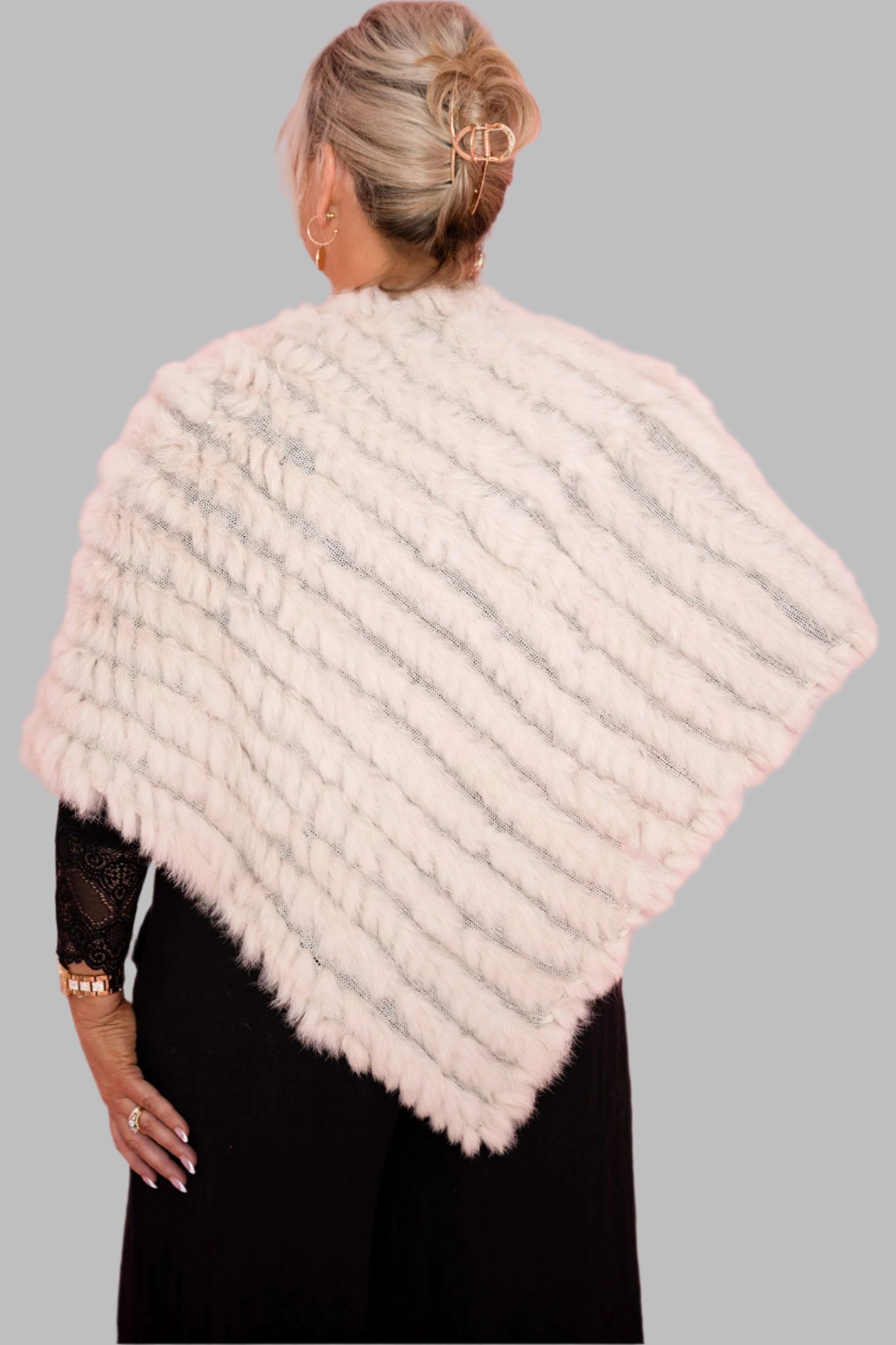 Rabbit Poncho | Beige
