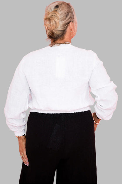 Bella Bomber Jacket | White