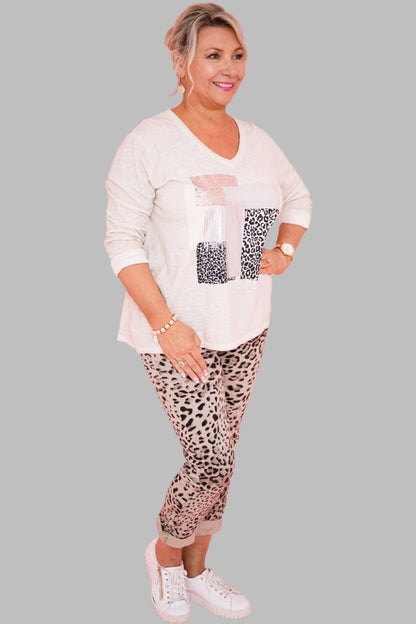 Lottie Cotton Tee | Beige