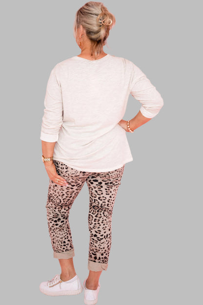 Lottie Cotton Tee | Beige