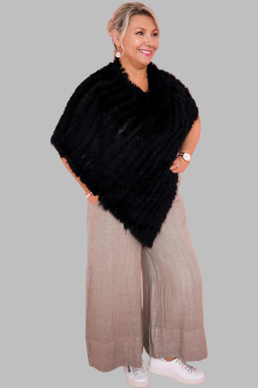 Rabbit Poncho | Black