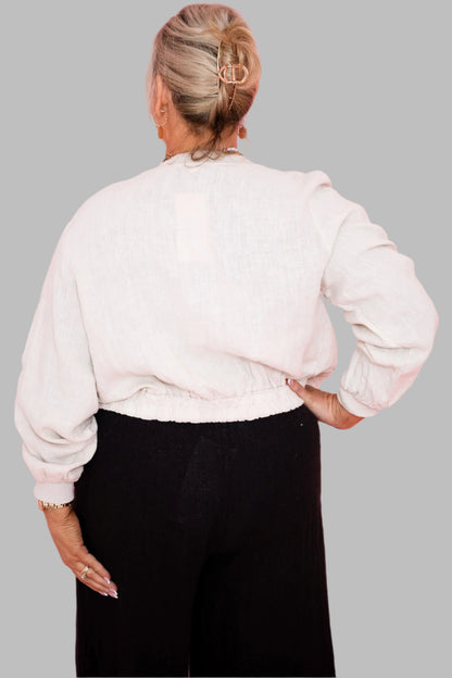 Bella Bomber Jacket | Beige