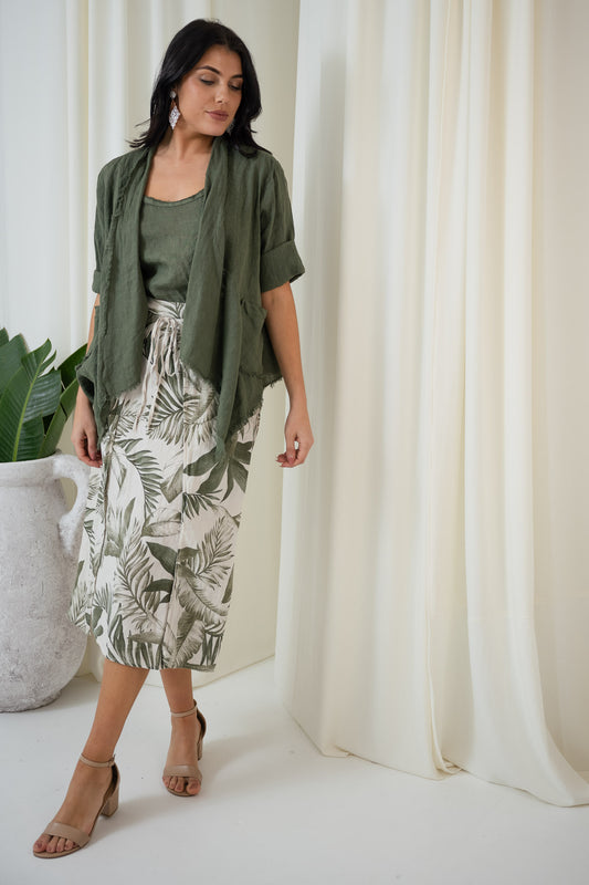 Luisa Cropped Jacket | Khaki