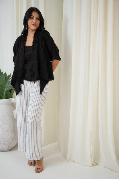 Luisa Cropped Jacket | Black