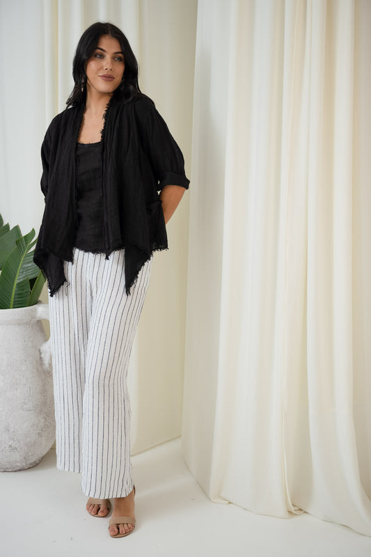 Luisa Cropped Jacket | Black