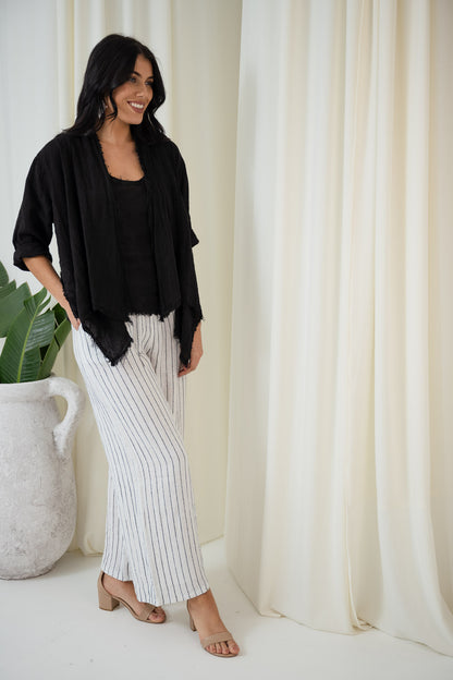 Luisa Cropped Jacket | Black
