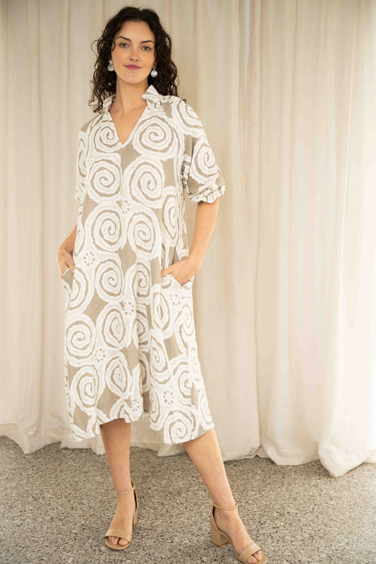 Mayhem Dress | Sand Swirl