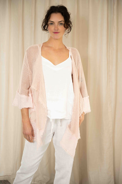 Valeria Short Mesh Jacket | Pink