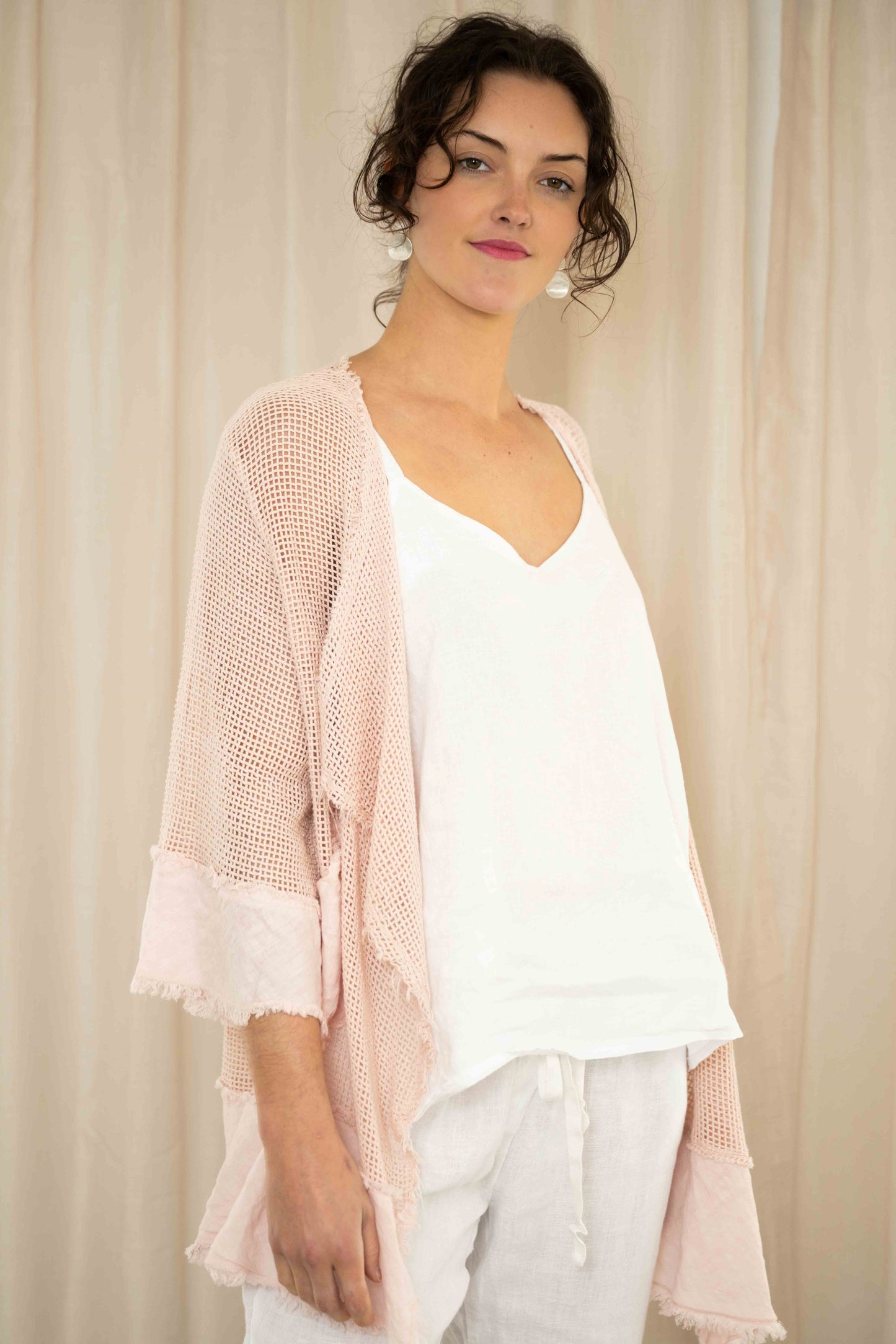 Valeria Short Mesh Jacket | Pink