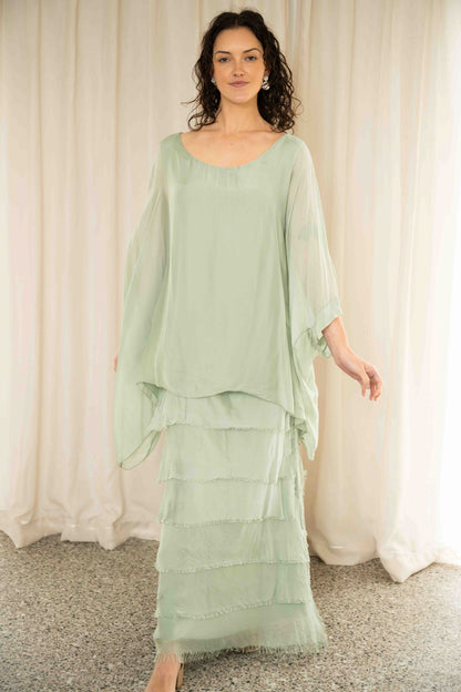 French Flow Top | Sage