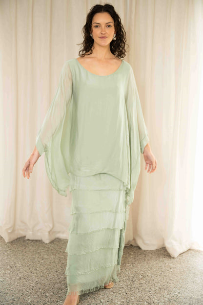 French Flow Top | Sage