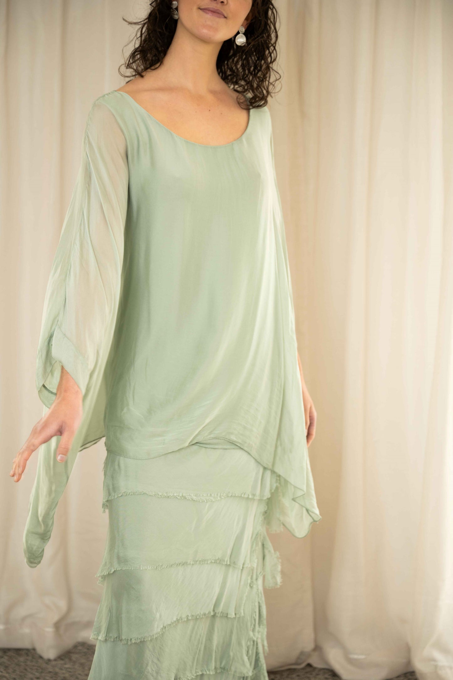 French Flow Top | Sage