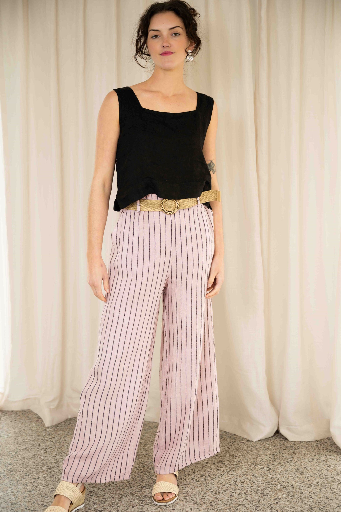 Salvatore Pants With Belt | Pink