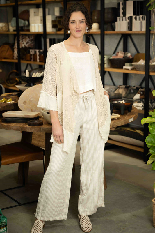 Valeria Short Mesh Jacket | Beige