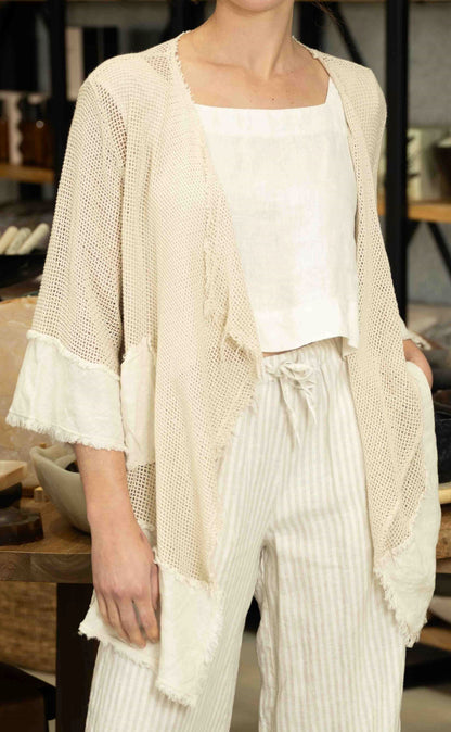 Valeria Short Mesh Jacket | Beige