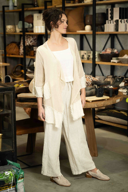 Valeria Short Mesh Jacket | Beige