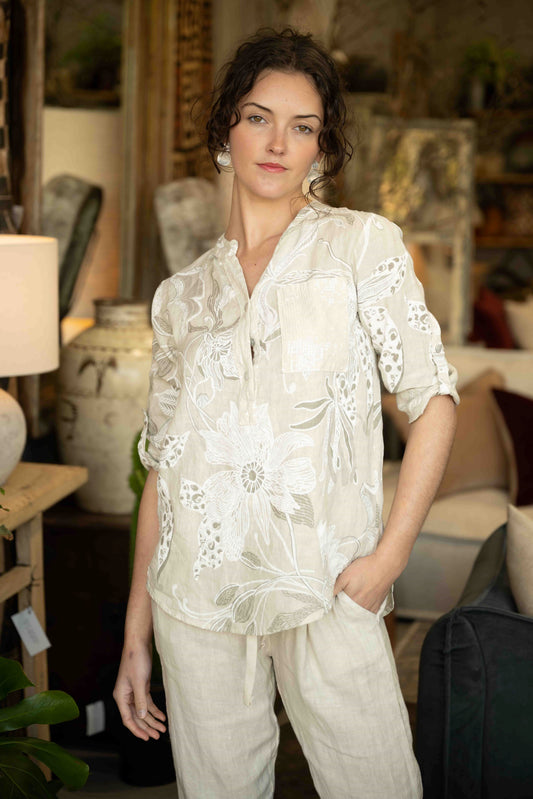 Rattani Blouse | Beige