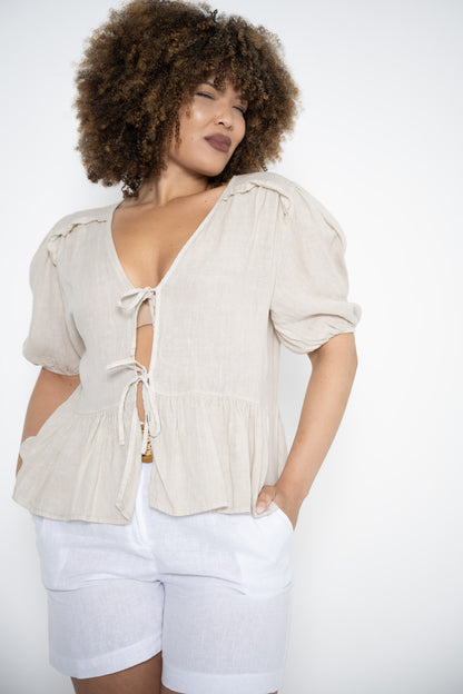 Katie Open Shirt | Beige