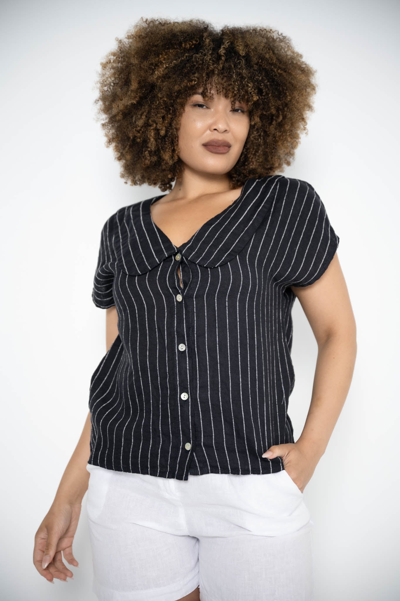 Spinola Top | Navy Stripe