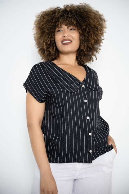 Spinola Top | Navy Stripe