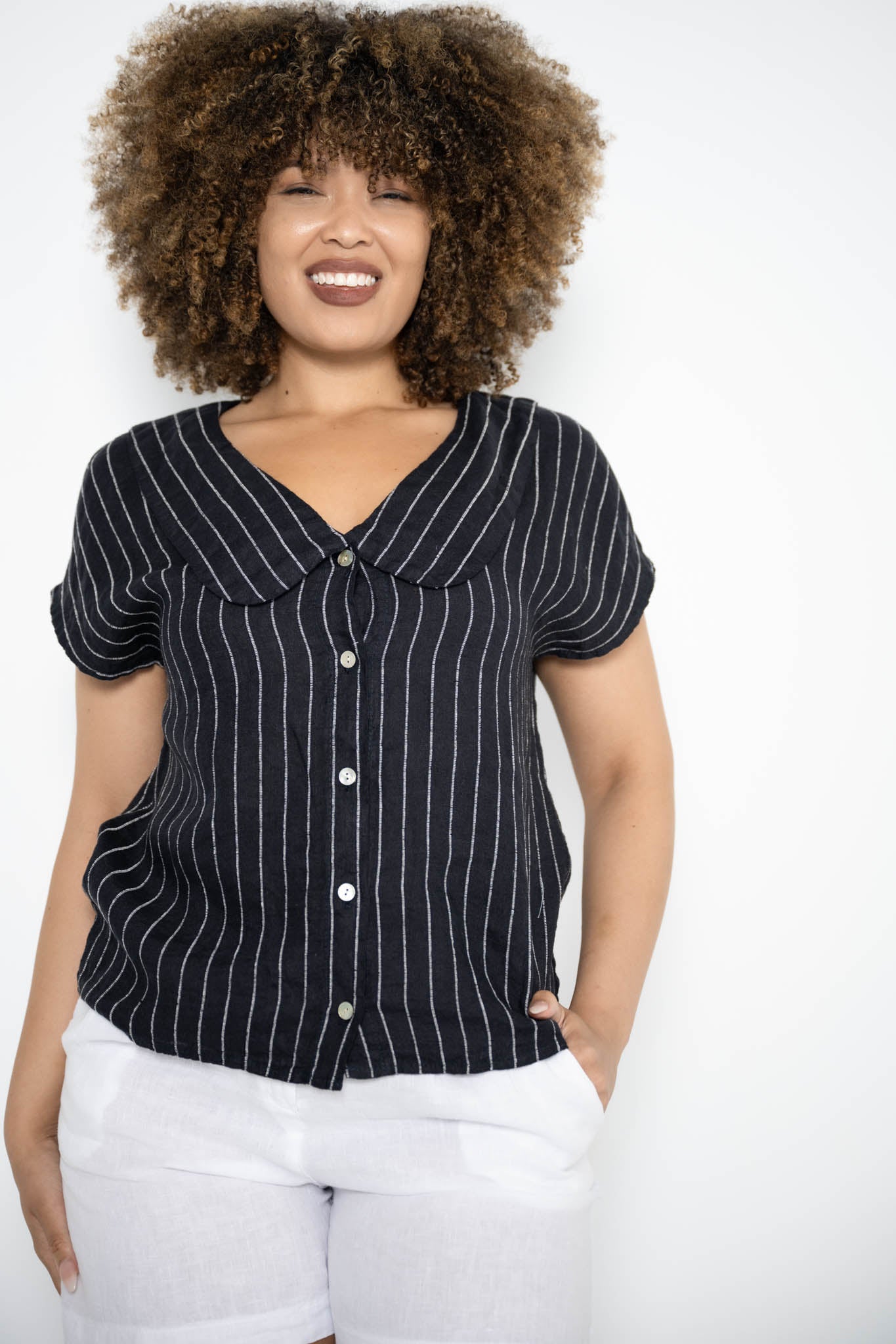 Spinola Top | Navy Stripe