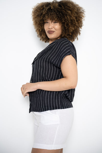 Spinola Top | Navy Stripe