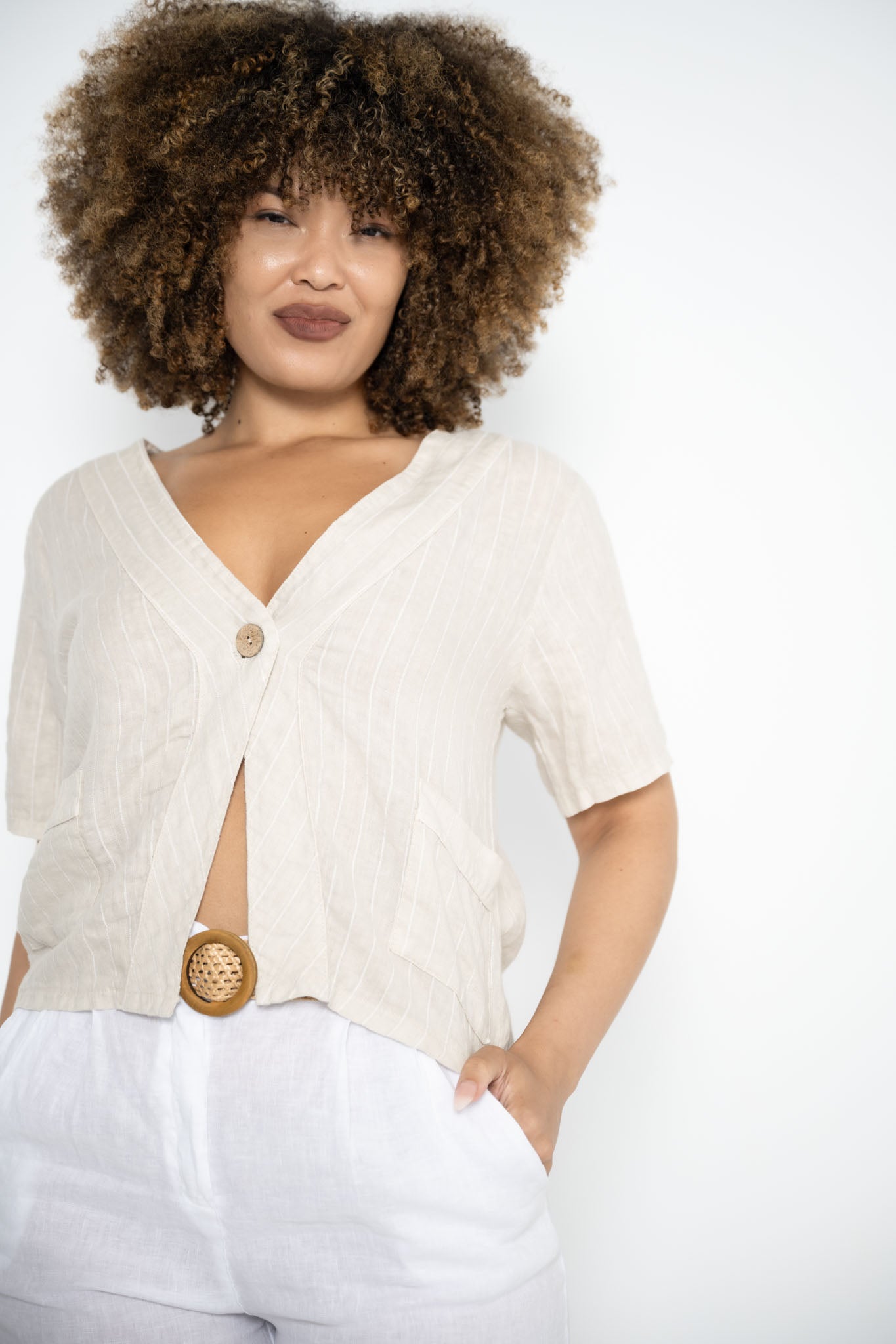 Sony Jacket | Beige Stripe