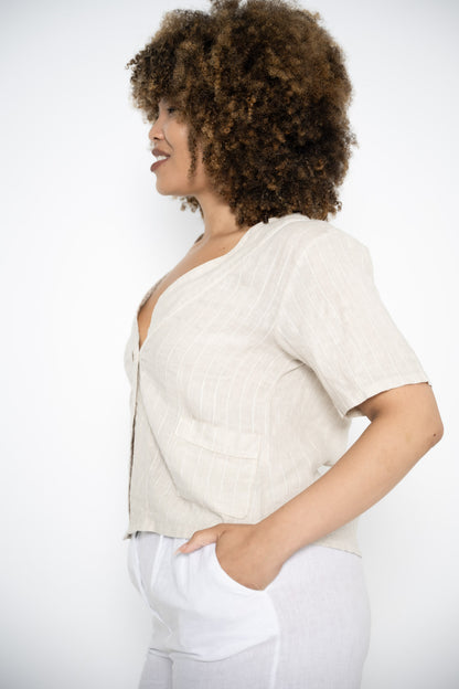 Sony Jacket | Beige Stripe